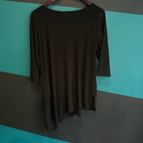 Sympli Black Asymmetrical Cutout Tunic Blouse - Picture 4 of 8